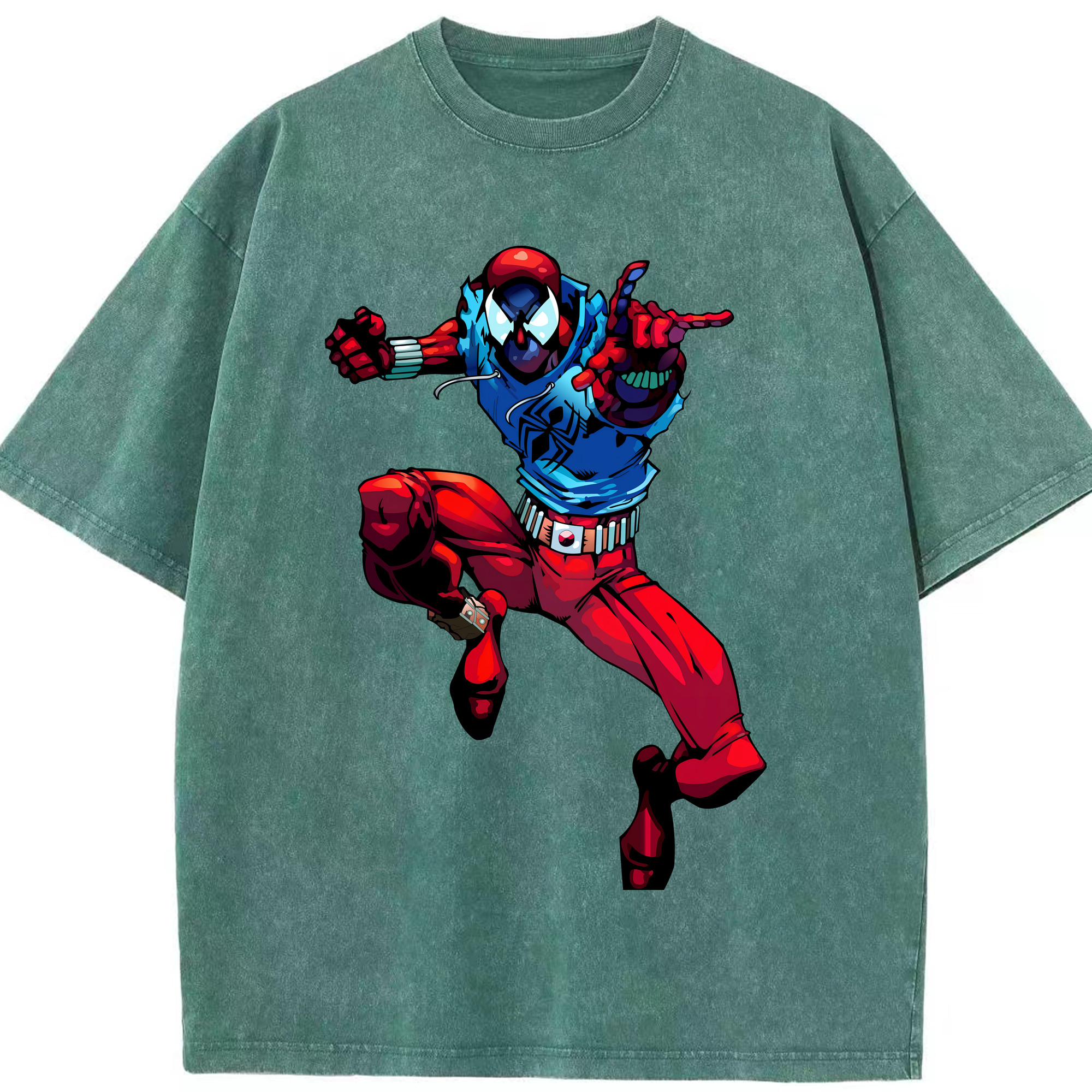 （画像用） Spider Man スパイダーマン 綿100% ヴィンテージ風 半袖Tシャツ（フロントプリント）